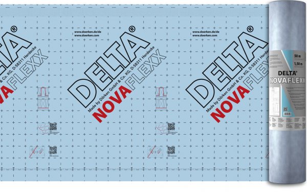 Адаптивная 2-слойная пароизоляция DELTA-NOVAFLEXX (ДЕЛЬТА) 75м2 Германия