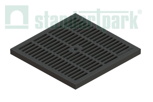 Решетка пластиковая PolyMax Basic к дождеприемнику 300x300 чёрная кл. А15 арт. 3380-Ч